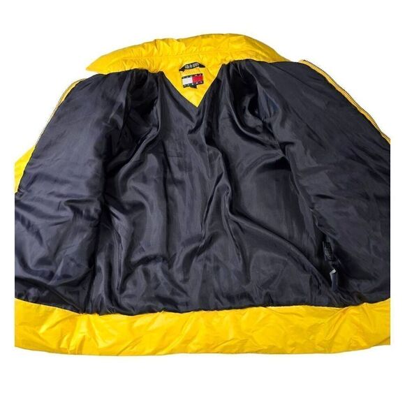 Tommy Hilfiger  Girl Yellow Vintage Puffer Jacket  Large Jrs. - Picture 3 of 8